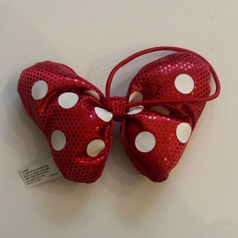 Disney Red and White Minnie Mouse Sequin Bow
